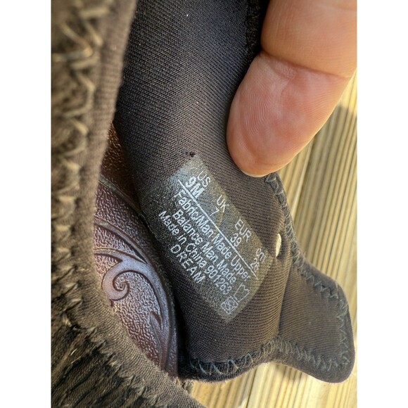 BZees Sandals Womens 9 Dream Wedge Heels Strappy Black Fabric Hook And Loop - Picture 9 of 9